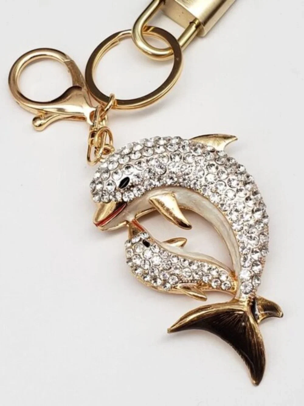 Authentic Louis Vuitton Lock & Key Gold ✨ Unbranded Dolphin Bag Charm LV